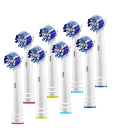 Replacement Toothbrush Heads Compatible with Oral B Braun- Pack of 8 Professional Electric Toothbrush Heads- Precision Refills for Oral-b 7000, Clean, Oral B Pro 1000, 9600, 500, 3000, 8000, Plus! 8 Count (Pack of 1)