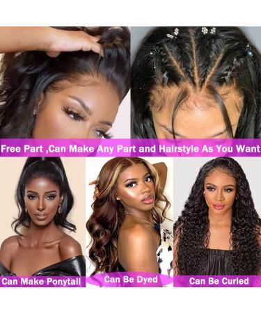HD Transparent Body Wave 13x4 Lace Front Wig Human Hair 18 Inch - Pre Plucked, Glueless, Wet and Wavy with Baby Hair for Black Women - 150% Density - Buy Online on GoSupps.com
