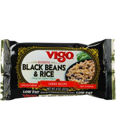 Vigo Authentic Black Beans & Rice, Low Fat, 8oz (Black Beans & Rice, Pack of 12) Black Beans & Rice 8 Ounce (Pack of 12)