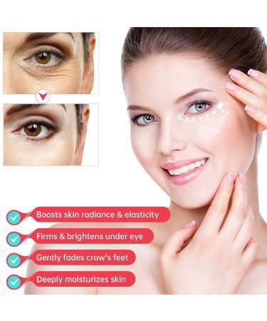 VRTDHY Retinol Eye Cream - Anti-Aging Reduces Dark Circles & Puffiness | Brightening Eye Cream for Swollen Eyes - 2pcs - Buy Online on GoSupps.com