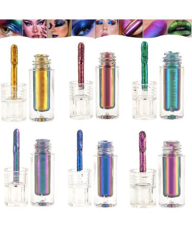 LaoSShu Lipstick for Women Multichrome Liquid Lipstick Long Lasting Non-stick Liquid Lipstick Water Resistant (Color : 01-06)