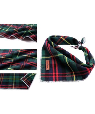 Shop Lionet Paws Christmas Dog Bandana - Checkered Green Triangular Scarf for Small Medium & Large Dogs (1-Pack) - Buy Online on GoSupps.com
