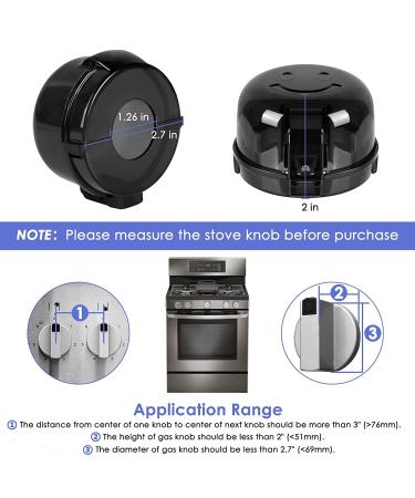 Child Safety Stove Knob Covers (5+1 Pack) - Large Universal Size, Double-Key Design - Gas Oven Knob Covers for Babies & Pets - Black - Buy Online on GoSupps.com