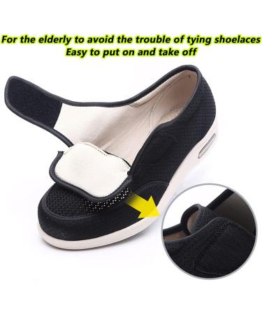 LGZY Extra Wide Diabetic Shoes for Men - Orthopedic, Adjustable, Lightweight Walking Shoes for Diabetic Edema, Plantar Fasciitis, Bunions, Arthritis - Size 44.5 EU - Buy Online on GoSupps.com