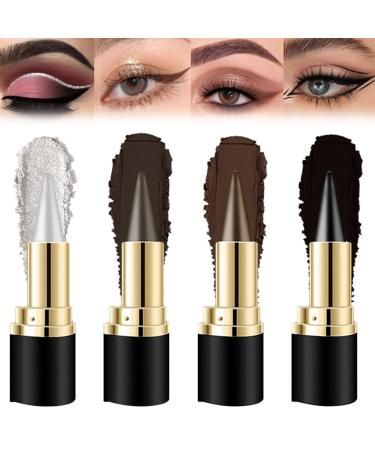 Lipstick eyeliner Long Wear Gel Eyeliner Rationalu Gel Eyeliner Rational Eye Stick Rational Eyeliner Stick Black Eyeliner Cream Waterproof Smudge Proof Liquid Eyeliner Pen(4Colors)