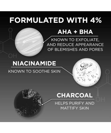 Garnier Skinactive 4% AHA BHA Charcoal Serum with Niacinamide | Resurface & Smooth Skin | Improve Marks & Blemishes | 30ml - Buy Online on GoSupps.com