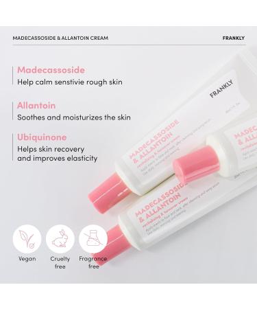FRANKLY Madecassoside & Allantoin Cream - Moisturizing Anti-Aging Skincare | Even Skin Texture & Tone | 1.01 fl. oz - Buy Online on GoSupps.com