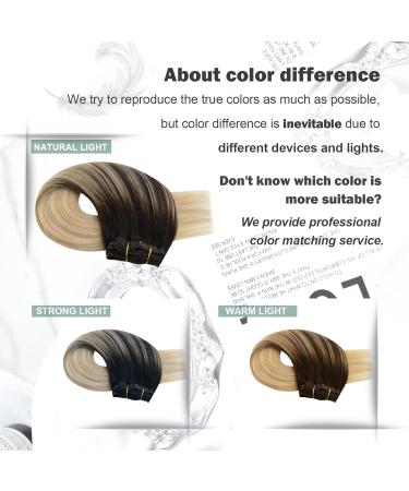 Moresoo Balayage Clip in Human Hair Extensions 20 Inch - Blonde/Brown Double Weft Clip-ins 7 Pcs/120g #2/27/613 - Buy Online on GoSupps.com