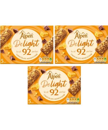 Alpen Delight Chocolate Honeycomb Cereal Bars 19g 3 Pack (15 Bars)