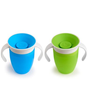 Munchkin Miracle 360 Trainer Cup 7 Oz 2-Pack - Green/Blue Color Option - Buy Online on GoSupps.com