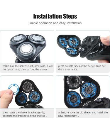 Replacement Shaver Heads for Philips Aquatouch 6 Pack Ancable Shaver Replacement Heads Compatible with Series 1000 2000 3000 5000 and Model AT8xx/AT7xx/PT8xx/PT7xx Style with Pointed Blade - Buy Online on GoSupps.com