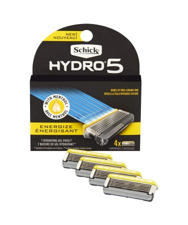 Schick Hydro 5 Sense Energize Razor Refills for Men - Pack of 4 - Buy Online on GoSupps.com