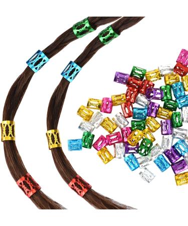 150 Pieces Dreadlocks Beads Aluminum Hair Rings for Braids Hair Clips Braiding Ring Metal Cuffs Hair Jewelry for Braids Accessories Multicolored - Buy Online on GoSupps.com