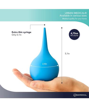 URBAN MEDICAL Ear Cleaner 2023 - 135ml Ear Syringe for Gentle Earwax Removal | Professional Ear Shower for Adults & Children - Buy Online on GoSupps.com
