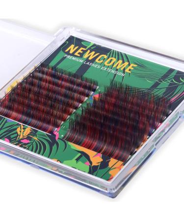NEWCOME Mixed Multicolored Lashes 0.07MM - Ultra-Fine Natural Volume Boost | Hypoallergenic & Versatile for All Eye Shapes (C 12MM - Buy Online on GoSupps.com