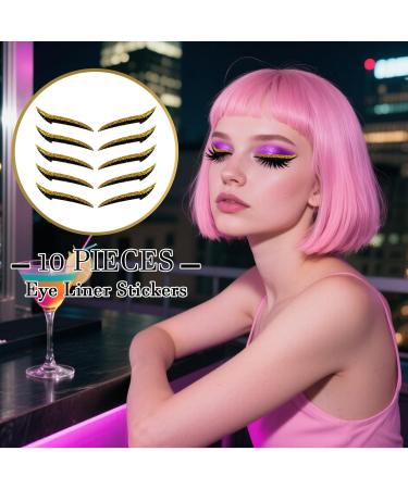 Autocollants Eye Liner - Patch Maquillage Fard Paupi res | Patchs Maquillage Yeux Naturels Imperm ables pour Sc nes ou F tes Or - Buy Online on GoSupps.com