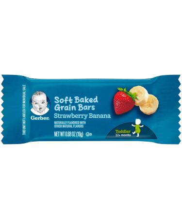 Gerber Soft Baked Grain Bars Variety Pack - 1 Box Apple Cinnamon & 1 Box Strawberry Banana - 8 Individually Wrapped Bars/Box (Pack of 2 Boxes) - Buy Online on GoSupps.com