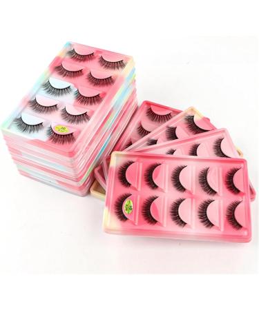 UAMOU 10/50/100 Boxes Mink Eyelashes Fluffy 3D Mink Lashes Makeup Natural Long Volume False Eyelashes Bulk Faux Cils Custom Cheerfully (Color : 5 Pairs X15 Size : 100 Boxes) - Buy Online on GoSupps.com
