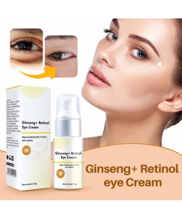 Retinol Eye Cream - Eye Cream for Dark Circles and Puffy Eyes - Ginseng Eye Cream Anti Aging - Eye Bags Remover Smooth Wrinkle Fade Fine Line - Moisture Hydrate Plump Elasticity Radiance Complexion - Buy Online on GoSupps.com