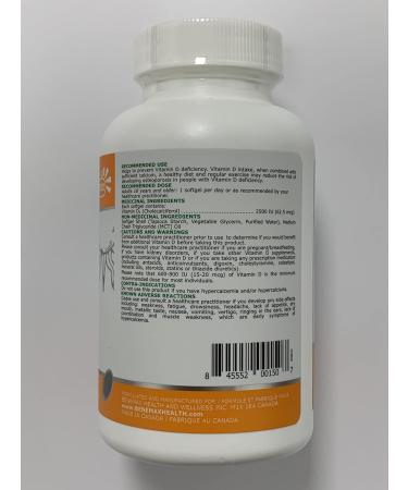 Benemax Vitamin D3 2500 IU For Healthy Bones Teeth and Helps Prevent Vitamin D Deficiency Plant Based & Vegan 60 Day Supply - Buy Online on GoSupps.com
