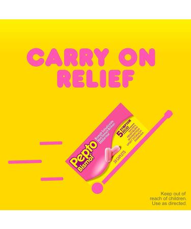 Pepto Bismol Caplets - Fast Relief for Nausea, Heartburn & More - 24 ct - Buy Online on GoSupps.com