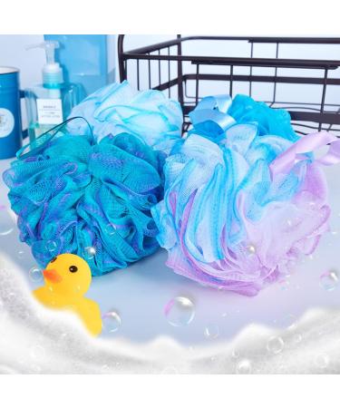 Gincai 4pcs Bath Balls, Puffs, Loofah & Exfoliating Scrub Set - For Thorough Cleansing and Exfoliation - Buy Online on GoSupps.com
