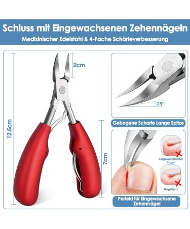 Buy Modacraft 5-Piece Professional Toenail Pliers Set - High-Quality Stainless Steel Pedicure Tools for Thick Ingrown Toenails & Nail Fungus - International Shipping Available - Buy Online on GoSupps.com