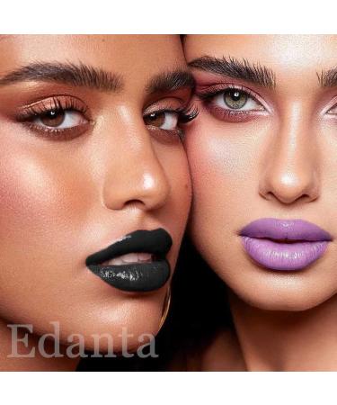 High Pigment Black Matte Lipstick - Velvet Cream Lipstick for Halloween Makeup - Ideal for Women & Girls | International Shipping Available - Buy Online on GoSupps.com