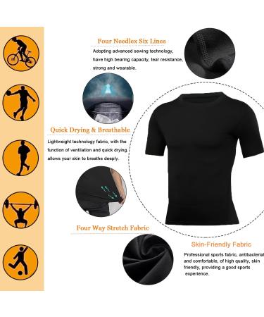 SMATSTYLE Men's Short Sleeve Compression Shirt - Breathable Quick-Drying Sports T-Shirt for Training & Running - Buy Online on GoSupps.com