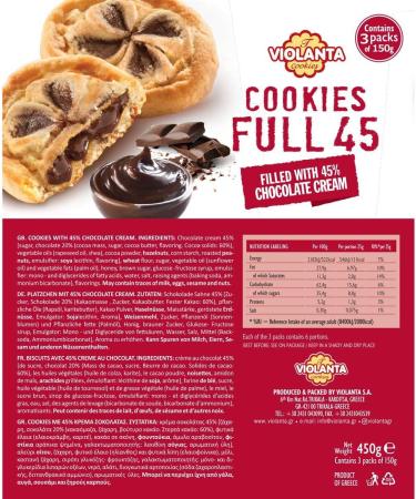 Chocolate Cookies Chocolate Cream Filled Cookies Full 45% 2X450g (900g) Crispy Cookie Dough Boxed Treatz - Buy Online on GoSupps.com