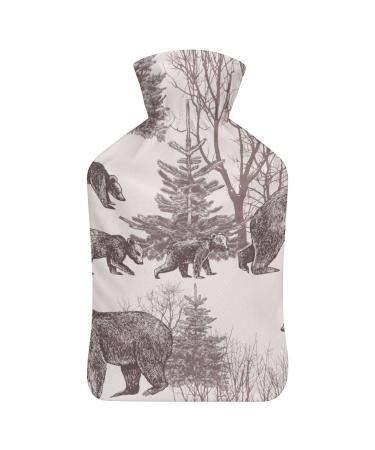 Hot Water Bottle With Lid Bear Rubber Hot Water Bag For Pain Relief Cramps Foot Warmer Hot And Cold Therapy