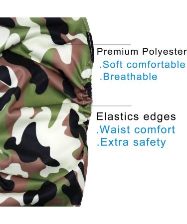 Joydaog Reusable Belly Bands for Small Dogs 3 High-Quality Washable Dog Diapers Camo XS (7-9 Waist) - Ideal for Male Puppies - Buy Online on GoSupps.com