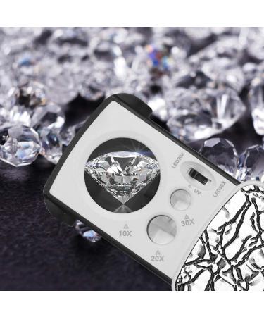 JARLINK LED Slide-Out Jewelers Loupe  10X 20X 30X Illuminated Multi-Power Jewelers Eye Loop Magnifier with UV Black Light for Gems  Jewelry  Coins  Stamps  etc Silver - Buy Online on GoSupps.com