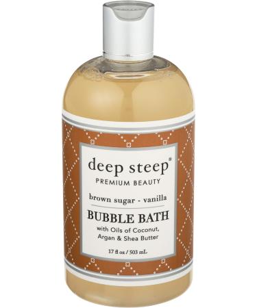 Deep Steep Bubble Bath Brown Sugar Vanilla, 17 Ounce 17.01 Fl Oz (Pack of 1)