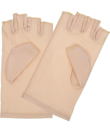 4 Paires Ongles Cr me Solaire Pour Les Mains Sans Doigts Noirs Uv Sans Doigts Pour Femmes Protection Uv Anti Pouce Led Beige Spandex - Buy Online on GoSupps.com