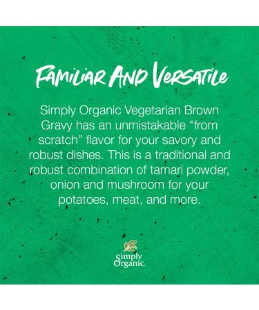 Simply Organic Vegetarian Brown Gravy Mix - Certified Organic & Gluten-Free | 1 oz (Pack of 12) - Buy Online on GoSupps.com
