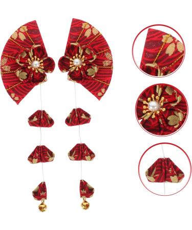 MAGICLULU 4 Pairs Cherry Blossom Hairpin Kawaii Hairpin Fringe Trim Hair Clips for Chinese Decor Decorative Hairclip Graduation Hair Clip Decorate Child Kimono Polyester Delicate - Buy Online on GoSupps.com