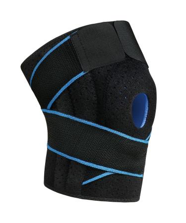 Acwoo Kniebandage for men women adjustable patella orthopedic knee support sports bandage knee for meniscus tear kney pain arthritis (blue) royal blue