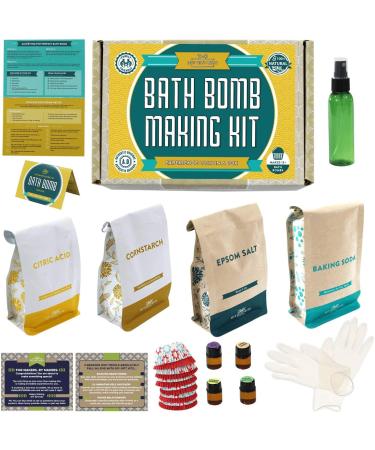 DIY Gift Kits Bath Bomb Making Kit for Kids | Make 12 All Natural Bath Bombs at Home | Made in The USA | 100% Pure Essential Oils  Epsom Salts  Cupcake Mold Liners  Recipes | STEM Science Kit or Gift Original Bath Bomb K... - Buy Online on GoSupps.com