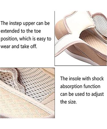 QDCHOME Extra Wide Women's Shoes with Adjustable Closure - Lightweight, Diabetic Friendly, Arthritis Relief - Gelb, Size 6.5 US / 36 EU - Buy Online on GoSupps.com