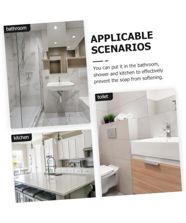 Ciieeo 4pcs Soap Box Wall Soap Rack Soap Dish Organizer Wall Soap Holder Soap Holder with Drain Bathroom Soap Holder Water Kitchen Soap Holder Drain Rack Stainless Steel Household - Buy Online on GoSupps.com