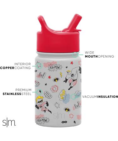 Simple Modern Disney Incredibles Toddler Water Bottle with Straw Lid | Reusable Insulated Stainless Steel Kids Cup | Summit Collection | 10oz  Comic Incredibles - Buy Online on GoSupps.com