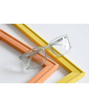 Eyekepper Large Frame Square Reading Glasses for Men & Women - Blue +0.50 | Stylish & Comfortable Spring Hinges - Buy Online on GoSupps.com