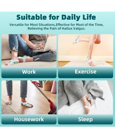 Upgraded Bunion Corrector for Men & Women | Orthopedic Foot Splint & Non-Slip Separator for Bunion Relief - Adjustable White Design (1PCS - Buy Online on GoSupps.com