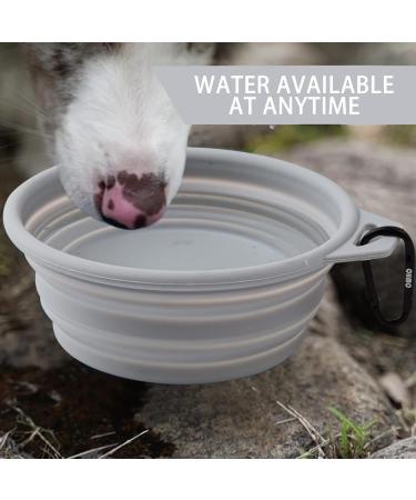 Buy Ohmo Foldable Dog Bowl 800ml - Portable Water Bowl for Medium to Large Dogs Ideal for Travel | Extra Thick & Durable - Buy Online on GoSupps.com