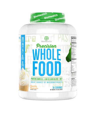Whole Food - Meal Replacement Protein | 30 Servings | High Protein Low Glycemic Carbs Clean Fat | On-The-go Meal Replacement (Vanilla Cupcake)