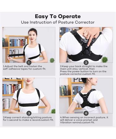 Back Posture Corrector Intelligent Sensor Vibration Reminder Adjustable Clavicle Chest Back Shoulder Brace Belt Support Voice - Buy Online on GoSupps.com