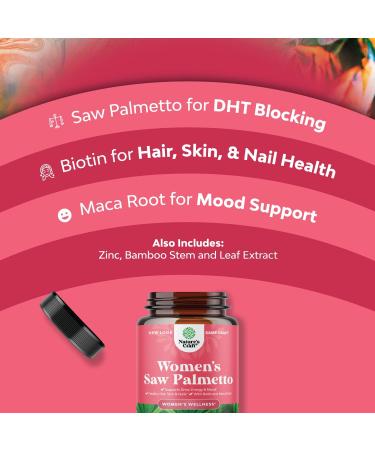 Extra Strength Saw Palmetto & Chia Seed Oil Capsules for Women - Hair Growth Vitamins with Plant Based Omega 3 6 9 and Daily Fiber Supplement - Buy Online on GoSupps.com
