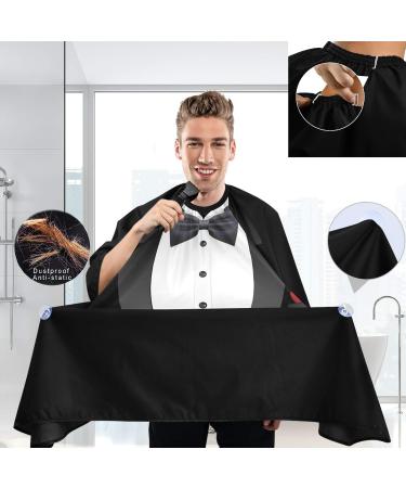 Visesunny Tuxedo Barber Cape with Bow Tie Anti-Static Water-Resistant Hair Cutting & Shaving Bib for Professionals | Adjustable Snap Closure | International Shipping - Buy Online on GoSupps.com