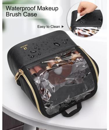 Travel Makeup Brush Holder Case with Shoulder Strap - J-black Large - Buy Online on GoSupps.com